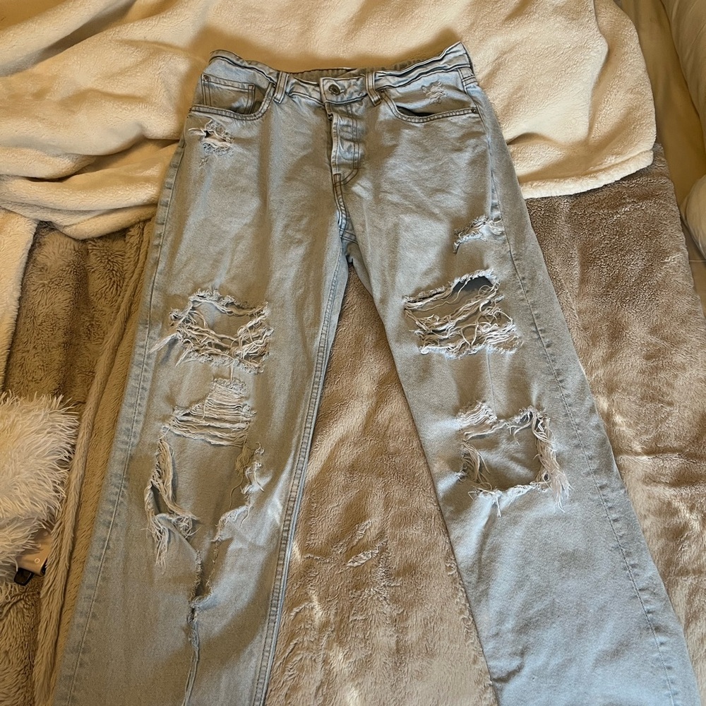 Distressed Light Blue Women's Jeans